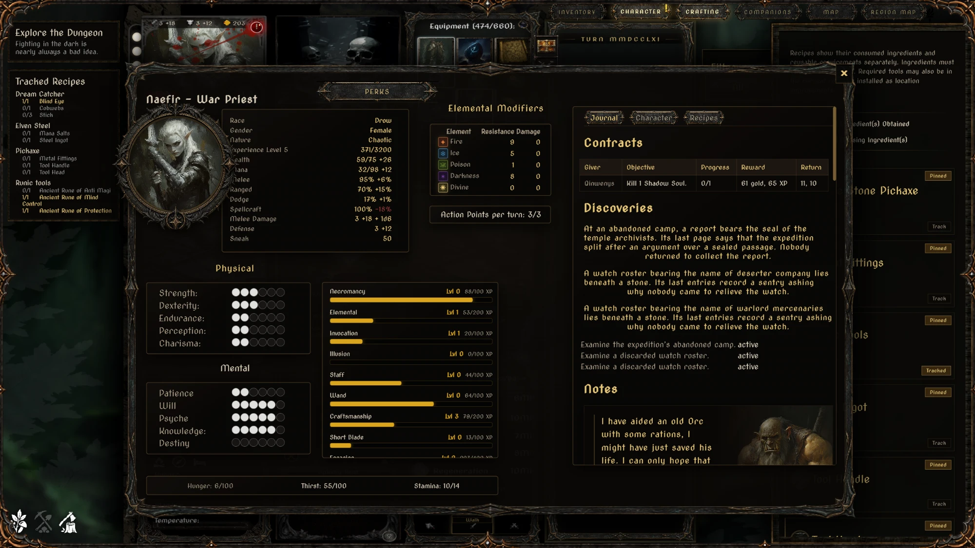 Ethernalis character sheet
